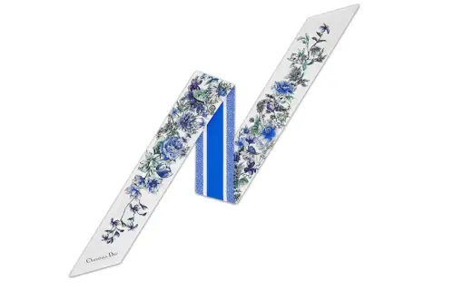 DIOR Patterned Print Mulberry Silk Scarves Women's