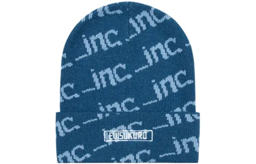 EVISU Beanies Unisex Brown Blue