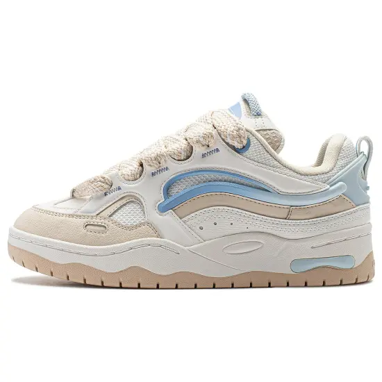LINING Casual Shoes Women's Low-Top Mist White/Dusty Khaki