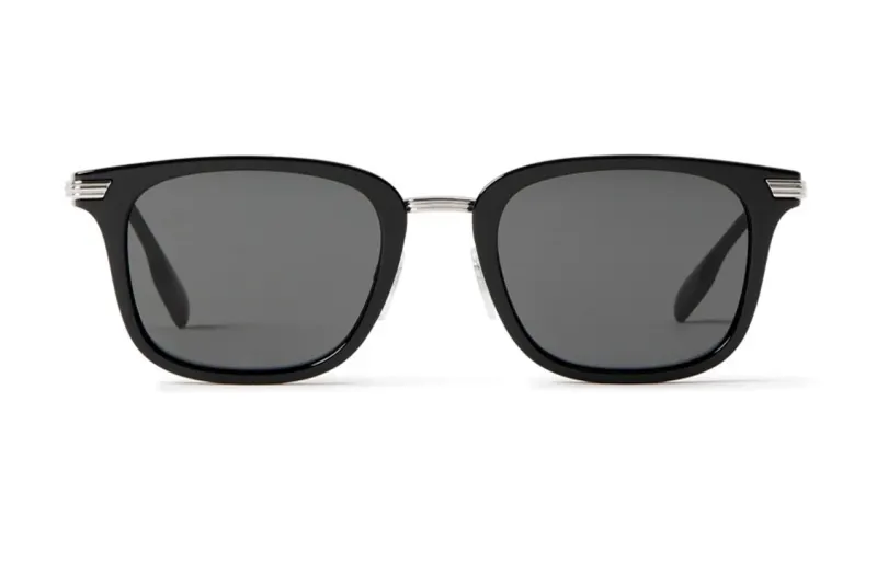 Burberry Nylon Metal Butterfly Sunglasses Men's Black/Silver
