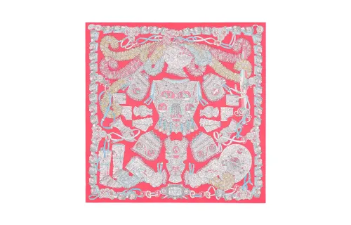 HERMES Carre Scarves Women's Pink