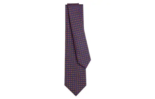HERMES Fasone H Ties Men's Red