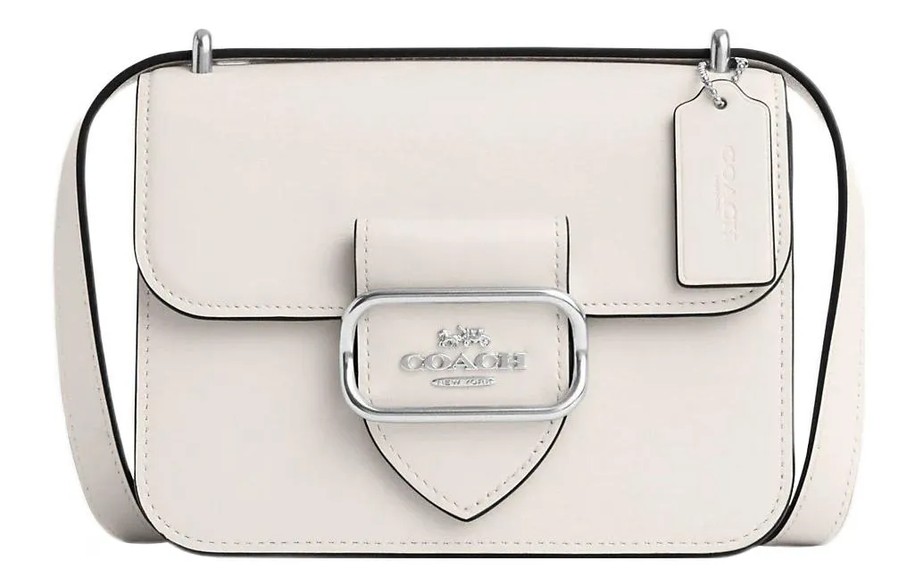 COACH Crossbody Cow Leather Crossbody Bags Small Women's Glacier White