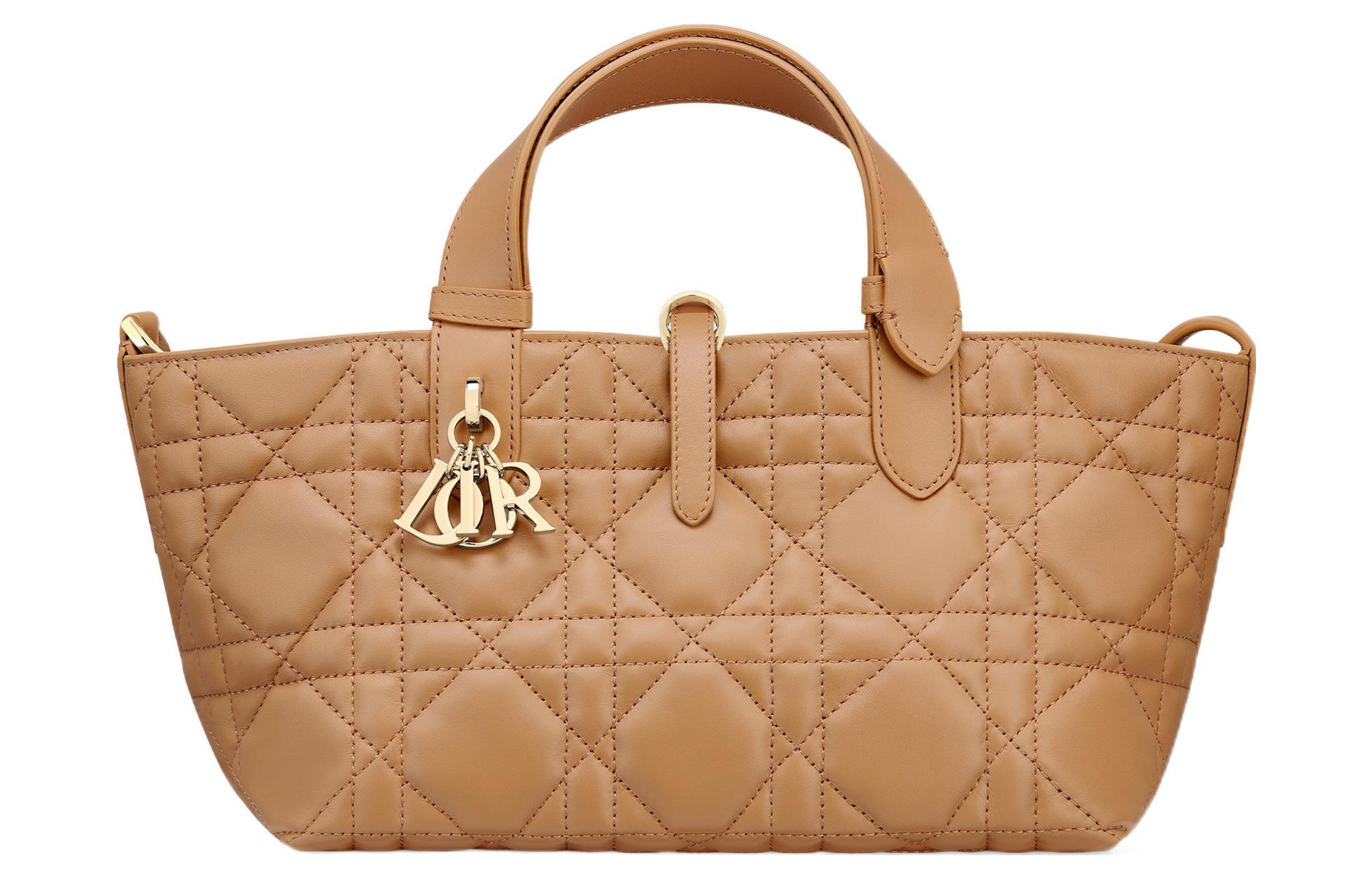 DIOR Toujours Cow Leather Native Bag, One Shoulder Handbag Small Women's Tan
