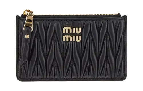 MIU MIU Leather Wallet Regular Women's Black