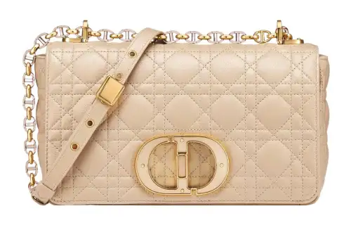 DIOR Caro Cow Leather Crossbody Bag, Shoulder Bag Women's Rouge Beige