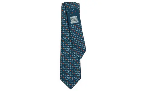 HERMES Ties Men's Dark Cyan