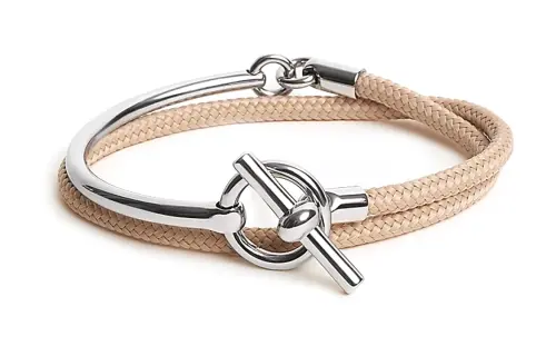 HERMES Glenan H Bracelets Men's Beige