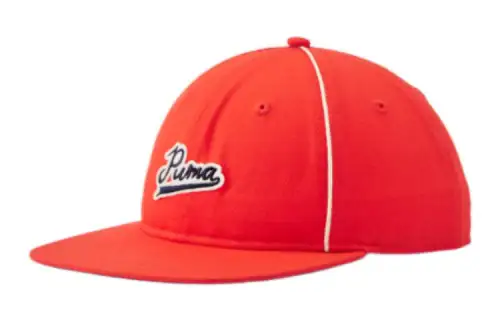 PUMA Cotton Baseball Caps Unisex Orange