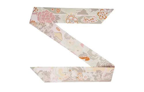 HERMES Small Silk Scarves Women's Light Rose