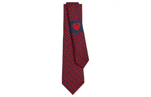 HERMES Cheval Ties Men's Red