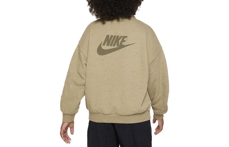Мужская толстовка Nike Sportswear Icon Fleece Logo (коричневый) — фото 2