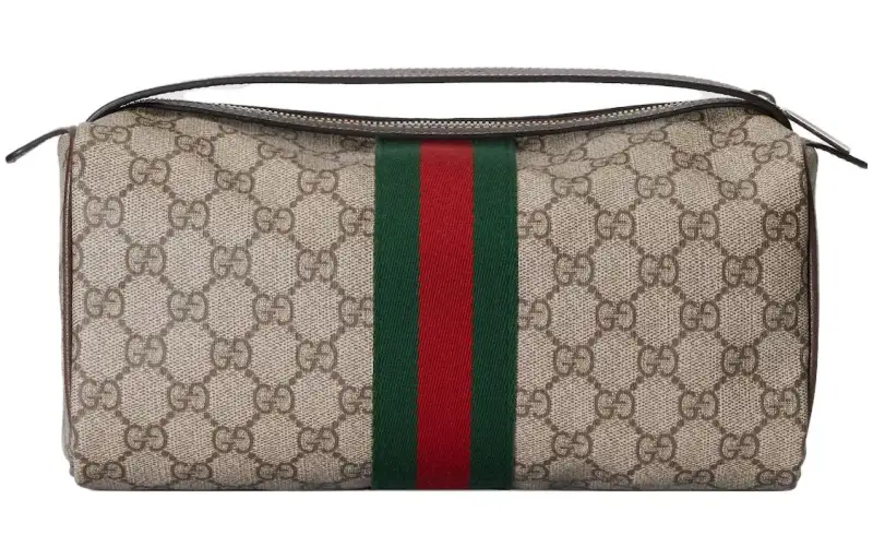 GUCCI Canvas Clutch Storage Bag Men's Brown