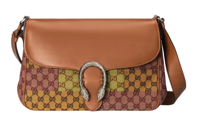 GUCCI Dionysus Canvas Bag, Messenger Bag, Shoulder Bag, Crossbody Bag Regular Women's Brown/Multicolor