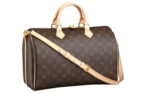 LOUIS VUITTON Speedy Coated Canvas Handbag, Shoulder Bag, Crossbody Bag, Travel Bag Women's Brown