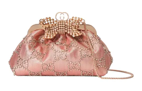 GUCCI Fabric Clutch Regular Women's Pink