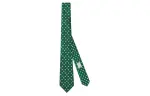 GUCCI Mulberry Silk Cupro Ties Men's Dark Green