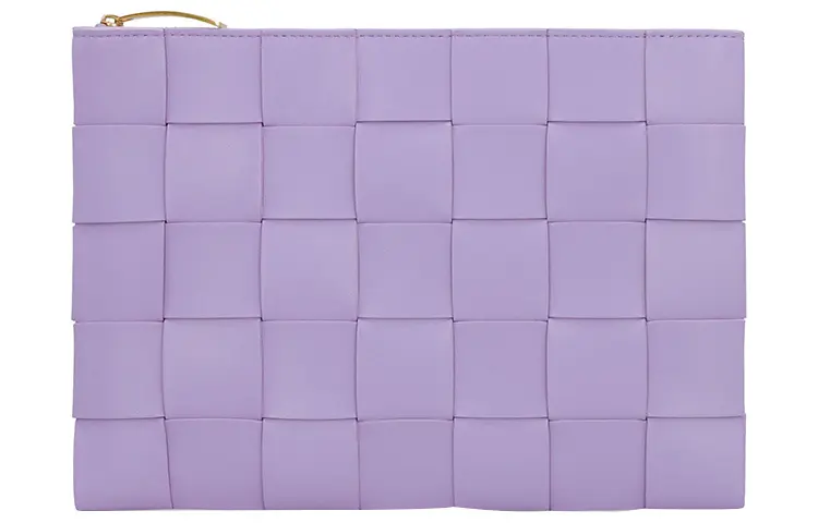 Bottega Veneta Lambskin Clutch Medium Women's Light Purple