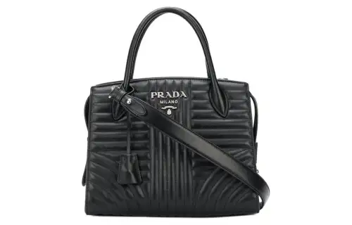 PRADA Calfskin One Shoulder Handbag Women's Black