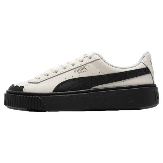 Puma Platform Skateboarding Shoes Women's Low-top White/Black
