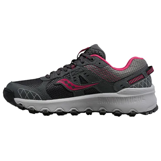 Saucony Grid Raptor TR 2 Anti Slip Wear Resistant Low Top Running Shoes Women's Gray Pink
