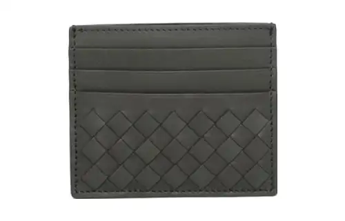 Bottega Veneta Calfskin Card Holder Regular Men's Gray