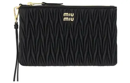 MIU MIU Sheepskin Clutch Women's Black