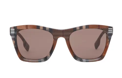 Burberry Plaid Acetate Square Sunglasses Women's Multicolor