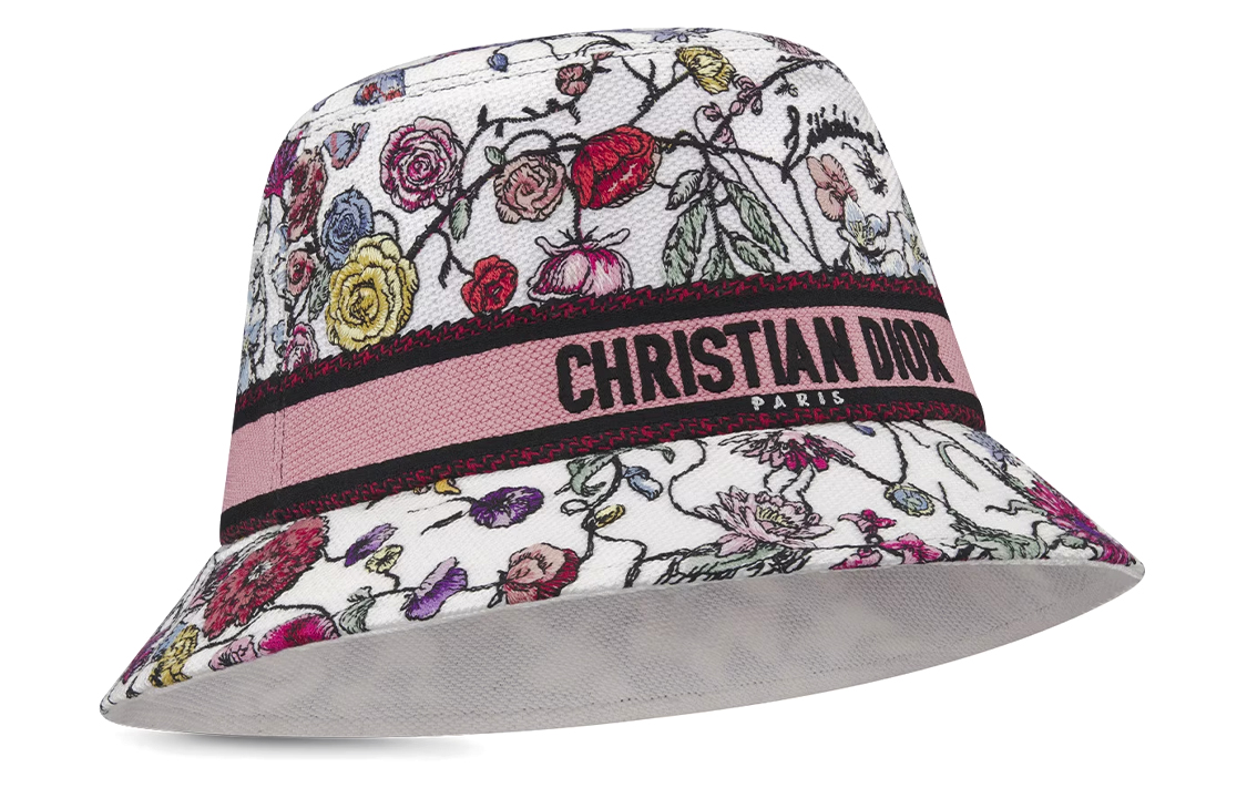 Christian DIOR Pre Owned 2000s D Bobby Floral print Bucket Hat