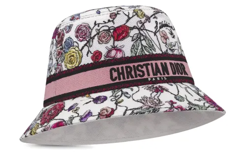 Christian DIOR Pre Owned 2000s D Bobby Floral print Bucket Hat
