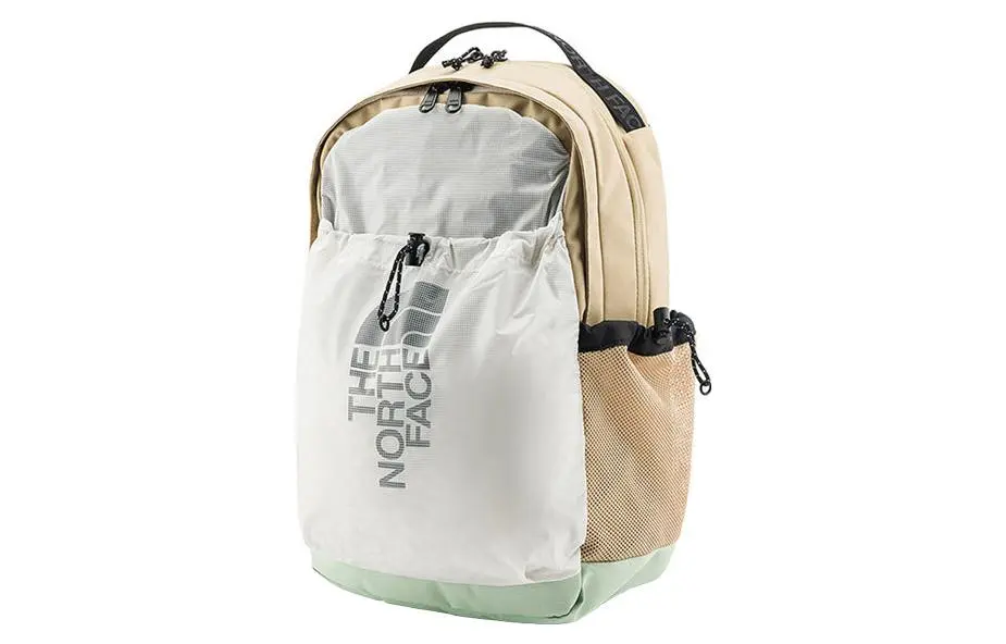 THE NORTH FACE 19L Backpack Outdoor Bag Nylon With Polyester White/Beige/Green Unisex