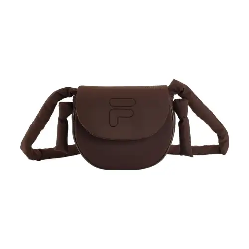 FILA FUSION Pu Saddle Bag Crossbody Bag Regular Women's Brown Coffee