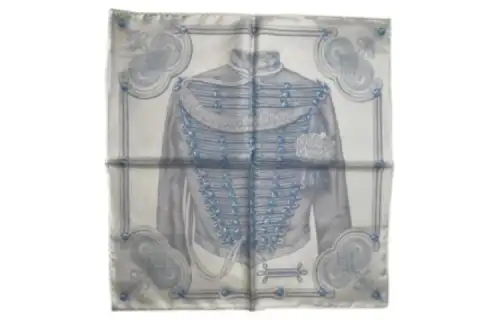 HERMES Silk Scarves Women's Gray