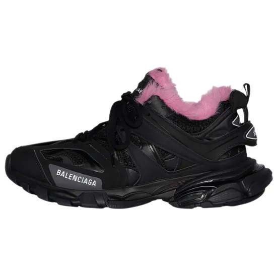 Balenciaga Track Fake Fur Black Pink Women's