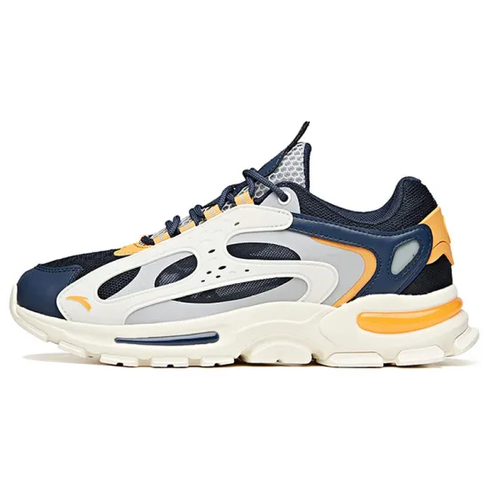 ANTA Life Collection Chunky Sneakers Men Low-Top Ink Blue/Misty Gray/Ivory White