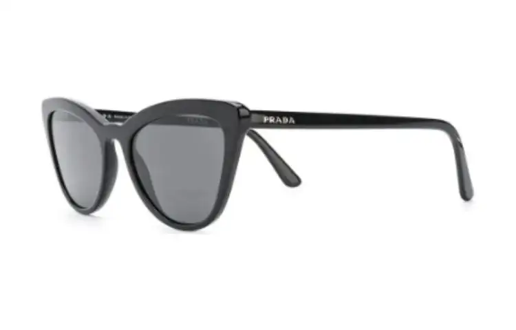 PRADA Acetate Cat Eye Sunglasses Women's Black