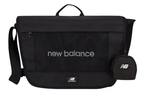 New Balance Fashion Trend Nylon Messenger Bag, Handbag, Shoulder Bag, Crossbody Bag Regular Unisex Black