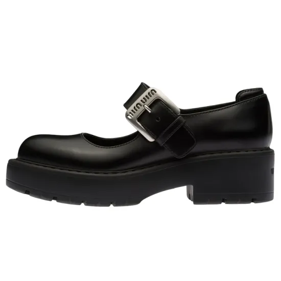 MIU MIU Chunky Buckle-fastening Loafers