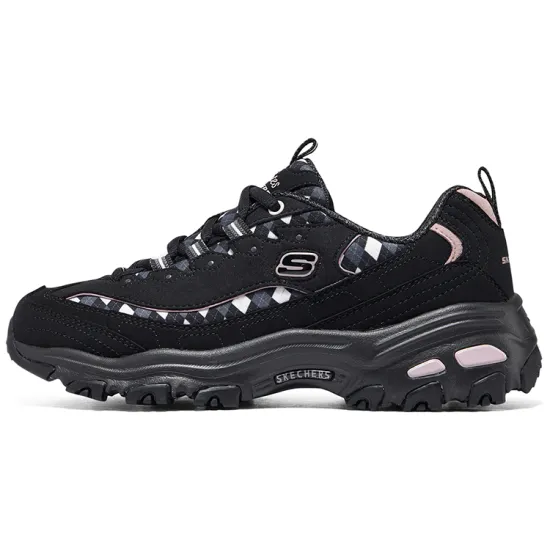 Skechers Sport D'Lites Fancy Leopard 10 'Black Pink' Women's
