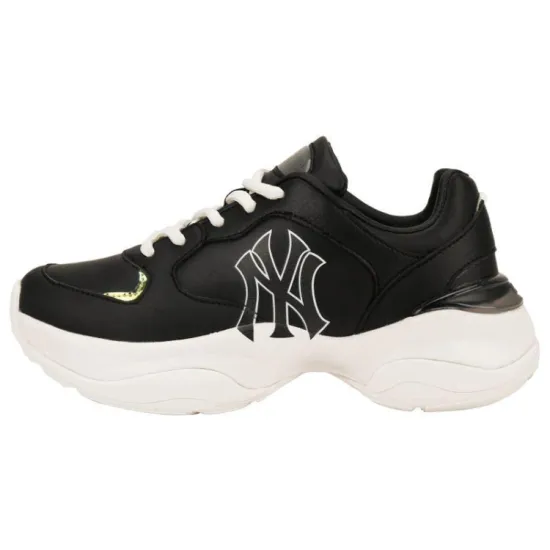 MLB Big Ball Chunky Cookie Anti Slip And Wear Resistant Lightweight Low Top Vintage Chunky Sneakers Unisex Black White