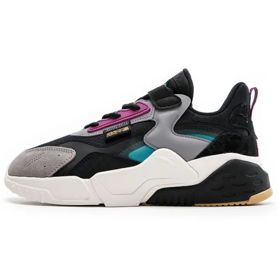 ANTA Rubik's Cube Casual Shoes Men Low-Top Black/Sandstorm Gray