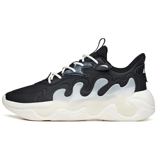 ANTA Chao Worship 2.0 Chunky Sneakers Women's Low-Top Black Ivory White