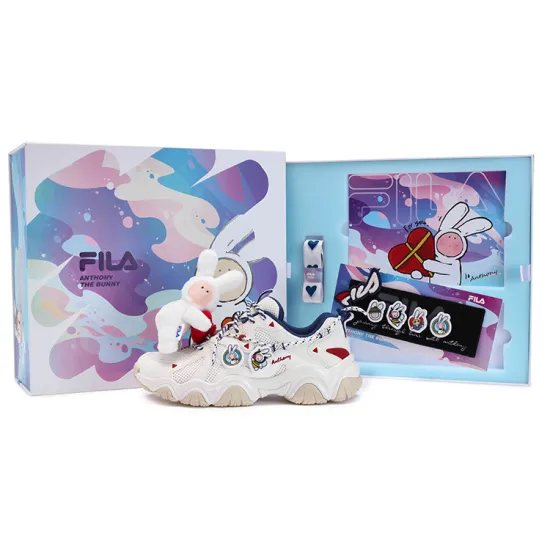 FILA Cat Claw Chunky Sneakers Women's Low-Top Red White