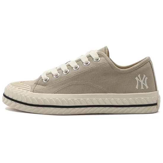 MLB Playball Canvas Shoes Unisex Low-Top Beige Yellow