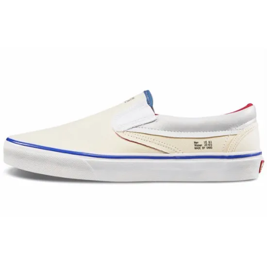 Vans Slip-on Canvas Shoes Unisex Low-top White