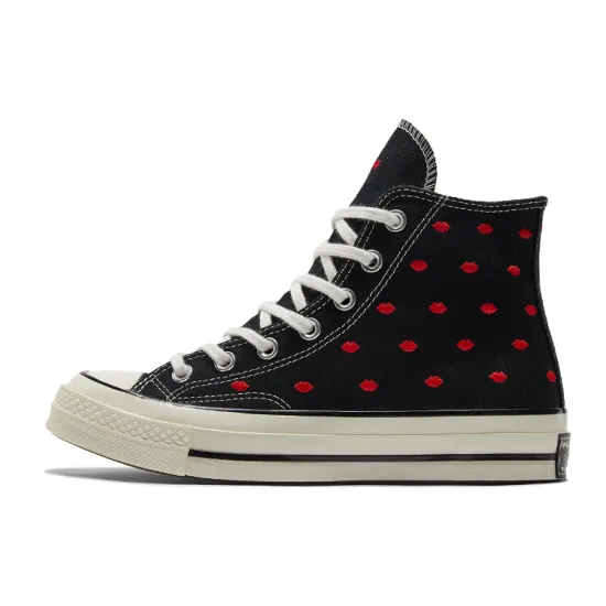 Converse Chuck Taylor All Star 70 Hi Embroidered Lips Black