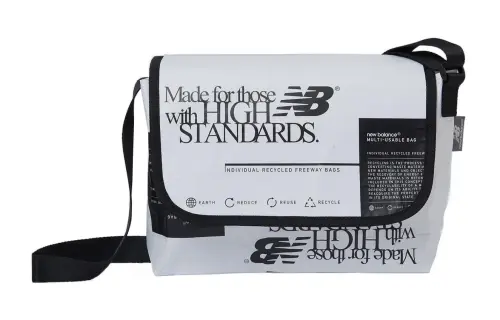 New Balance Polyester Shoulder Bag, Crossbody Bag Regular Unisex White