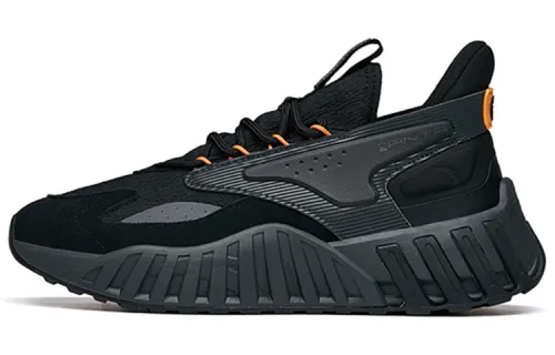 Anta Synthetic Leather, Textile Fashion Slip Resistant Abrasion Resistant Cushioning Low top Chunky Sneakers Men's