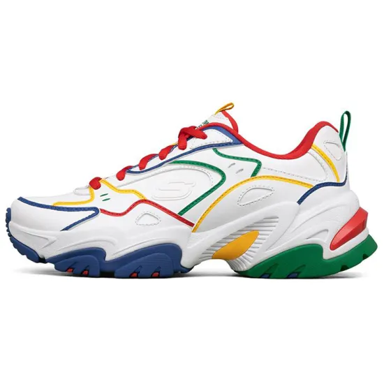 Skechers Stamina V2 Chunky Sneakers Women's Low-Top White/Multicolor