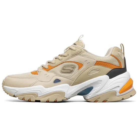 Skechers Stamina V2 Low Running Shoes Grey/Brown